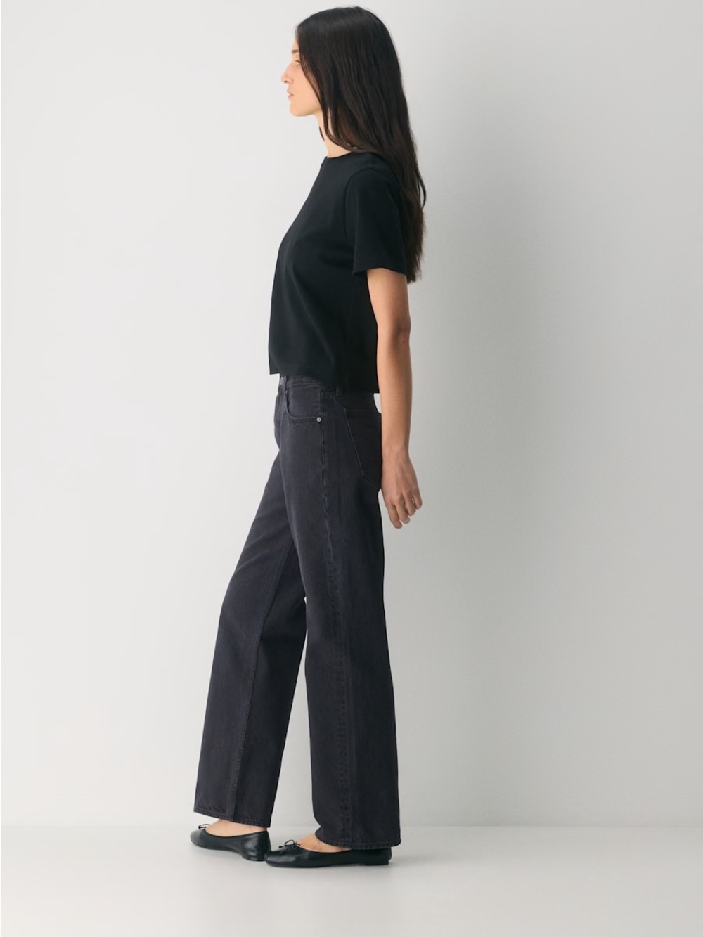 Denim Forum The '90s Iggy Lo-Rise Baggy Jean Washed Black size 27